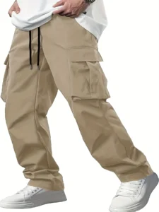 Pantalones casuales rectos sueltos para hombres