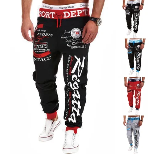 Pantalones de chándal estampados hombre