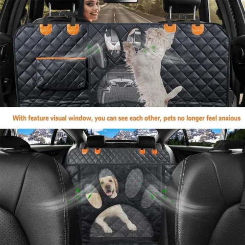 Funda de asiento impermeable para perro con ventana de malla - Image 2