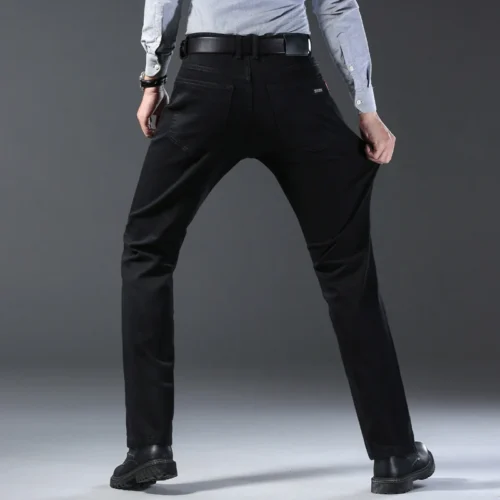 Jeans elásticos de algodón corte regular hombre - Image 4