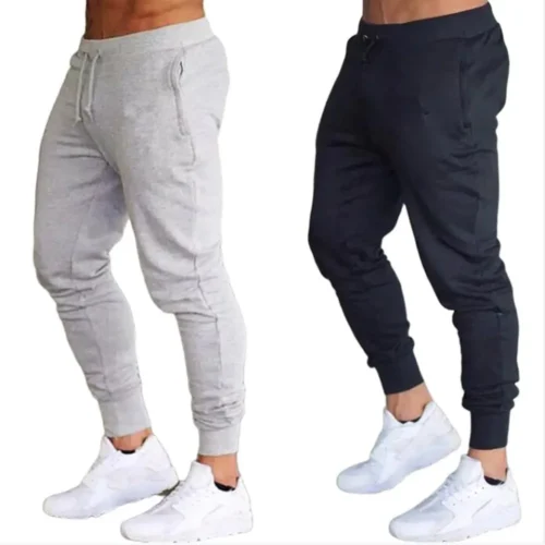 Pantalones de chándal ajustados para hombre, pantalón largo informal de entrenamiento