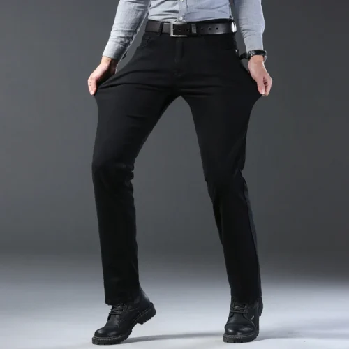 Jeans elásticos de algodón corte regular hombre - Image 3
