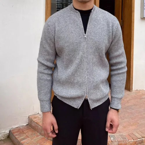 Cárdigan para hombre con cremallera - Image 3