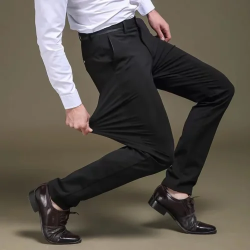 Pantalones formales elásticos de hombre