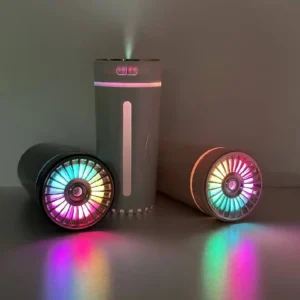 Humidificador inalámbrico USB para coche, 300ML con luces LED RGB de colores, portátil para el hogar.