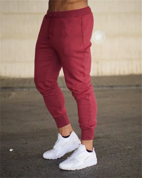 Pantalones de chándal ajustados para hombre, pantalón largo informal de entrenamiento - Image 6