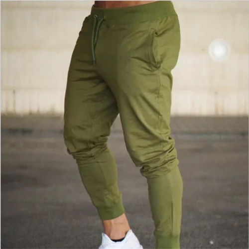 Pantalones de chándal ajustados para hombre, pantalón largo informal de entrenamiento - Image 2