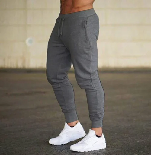 Pantalones de chándal ajustados para hombre, pantalón largo informal de entrenamiento - Image 4