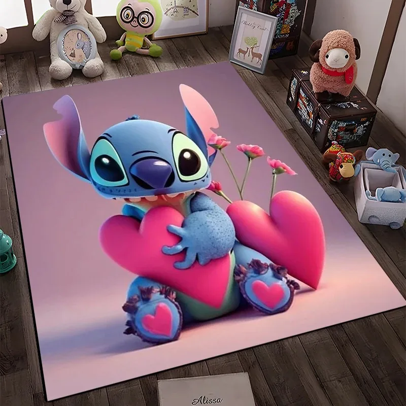 Alfombra antideslizante MINISO Disney de Stitch para decoración del hogar.
