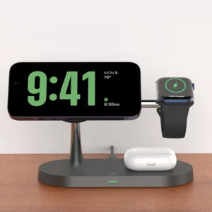 Soporte Cargador 3 en 1 para iPhone, Apple Watch y AirPods